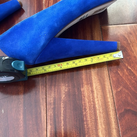 ALDO Cobalt Blue Suede Peep Toe Platform Pumps Size 8.5 (EU 39) Ruddell - Picture 16 of 16